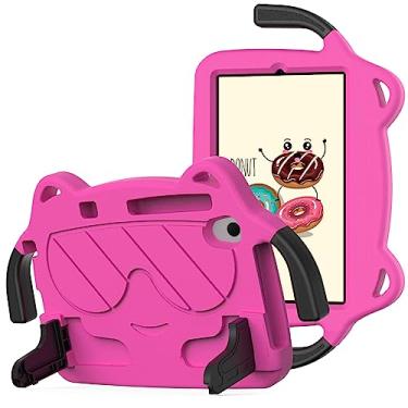 Imagem de YRH Capa para tablet TCL Tab 8 de 8 polegadas (geração 2) modelo 2024, capa infantil de EVA com alça de suporte, rosa