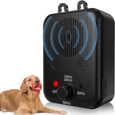 Imagem de ewrazi Dispositivo antilatido, dispositivos de controle de latidos de cães recarregáveis, dispositivos de dissuasão de latidos sônicos, dispositivo ultrassônico antilatido para cães com 3 modos