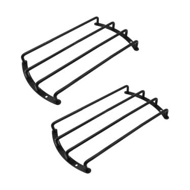 Imagem de ZNDAW 2 peças de capa de grade de alto-falante de carro, protetor de grade de subwoofer de áudio de 25 cm e 4 barras, barras de metal universais, capas protetoras de grade de alto-falante para