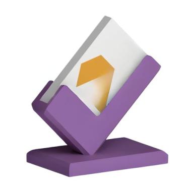 Imagem de Expositor Para CartõEs De Visita, Mesa Multifuncional, Estante Para Sala De Estar E áRea De RecepçãO(Lilas)