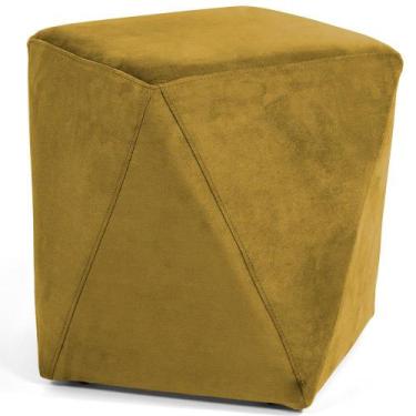 Imagem de Puff Decorativo Para Sala de Estar Ametista D02 Veludo Mostarda D-279 