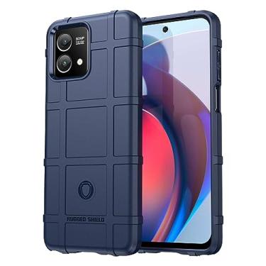 Imagem de IDEWEI Capa de telefone para Moto G Stylus 2023, fibra de carbono refinada, antiqueda, anti-impressão digital, proteção total de 360° azul