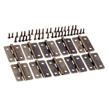 Imagem de 10 pcs 30 * 21mm antigo armário de bronze dobradiças de mobília decoração gaveta decorativa mini dobradiça para jóias caixa de madeira YYDFPIIA