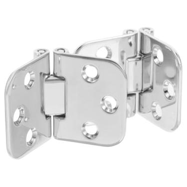 Imagem de 2 peças dobradiça de porta de aço inoxidável dobrável armário resistente inacabado mesa barco janela suporte oculto