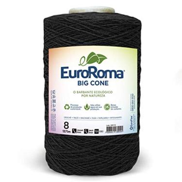 Imagem de Barbante Big Cone Colorido nº8 c/ 1,8kg EuroRoma - Preto