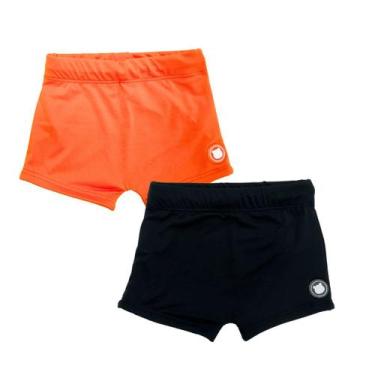 Imagem de Kit 2 Sungas Boxer Lisas com Cordão Verão Praia Piscina Verão Sunga Bo