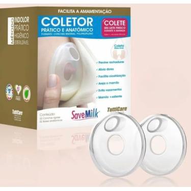 Imagem de Kit Com 2 Conchas Pós Parto Amamentação Indolor Base Rígida Mamatutti SaveMilk - Protege os seios e evita o desmame.
