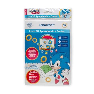 Imagem de Livro 3D Aprendendo a Contar com o Sonic +3 Anos Leo&Leo Leonora - 10394