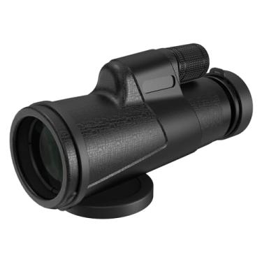 Imagem de Telescópio monocular 12 x 42 para adultos, monóculos compactos HD de alta potência, telescópio portátil portátil com prisma BAK4 e lente FMC para observação de pássaros, caminhadas, caça, acampamento