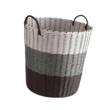 Imagem de IEUDNS Cesto de roupa suja de tecido para banheiro, cesto de brinquedos para bebês, de armazenamento estilo boho para hotel, lavanderia, quarto, dormitório, L