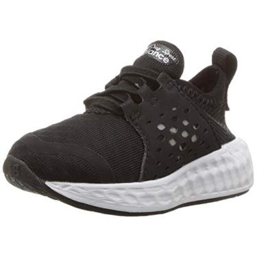 Imagem de New Balance Tênis de corrida infantil Fresh Foam Cruz V1 Bungee, Preto/branco, 4 Toddler