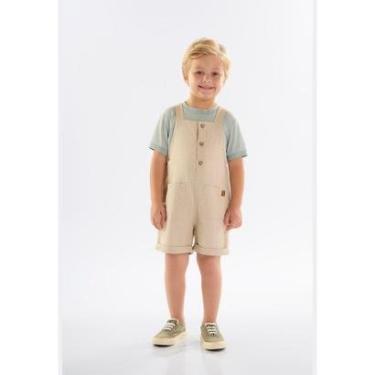 Imagem de Jardineira Infantil para Menino em Linho com Elastano Up Baby-Masculino
