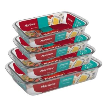 Imagem de Conjunto 4 Assadeira Variadas Retangular Vidro Marinex Tempe