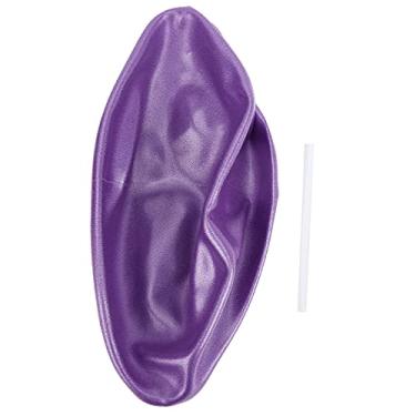 Imagem de Bola de Pilates resistente de 25 cm fortalece os músculos para treinamento abdominal e massagem no pescoço em ambientes internos ou externos para acessório de exercícios (Roxo), GLOGLOWymovz824sp-11