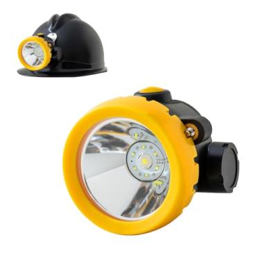 Imagem de Lanterna de cabeça LED super brilhante para mineração - Lanterna recarregável e à prova d'água para capacete, luz de mineiro subterrânea à prova de explosão