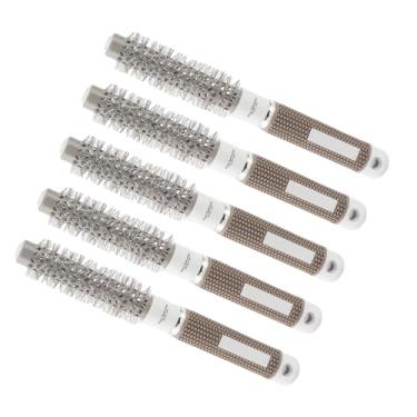 Imagem de Generic Escovas de Barbeiro para Salão de Beleza Pente Redondo de Ferro Cerâmico Resistente a Altas Temperaturas, Alça Antiderrapante Dentes de Nylon Flexíveis Aumentam a Resiliência do Cabelo para Cabeleireiros Estilistas Profissionais (#01)