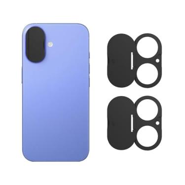 Imagem de EYSOFT Capa de lente de câmera de telefone compatível com telefone 16/16Plus, protetor de lente de câmera para proteger privacidade e segurança, adesivo forte preto pacote com 2