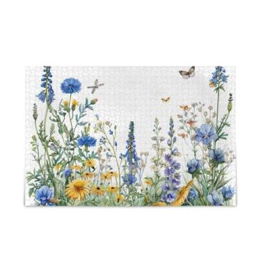 Imagem de WELLDAY Quebra-cabeça flores silvestres 1000 peças grande jogo de arte para adultos adolescentes