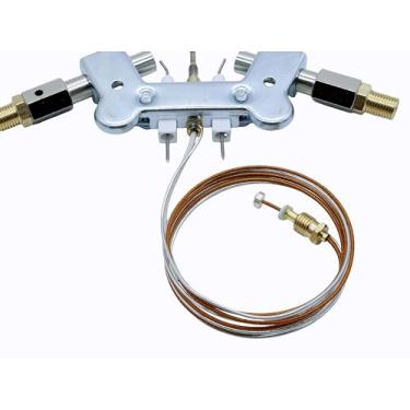 Imagem de BGD ND0310A-600 Dual Fuel Pilot ODS Assembly Fits ProCom Vent Free Units Thermocouple Replacement Part Number ND0310A-400-P-1 para eletrodos cerâmicos duplos
