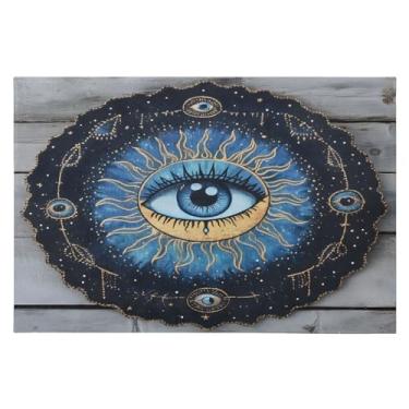 Imagem de Wassud Tapete de porta olho turco 61 x 89 cm, tapete antiderrapante lavável com suporte de borracha, tapete macio e macio para sala de estar, quarto, entrada, entrada