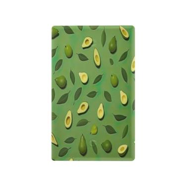 Imagem de Wassud Placa de cobertura de interruptor de luz padrão de abacate verde, 1 capa de tomada em branco placa de parede decorativa decoração de casa sala de estar quarto