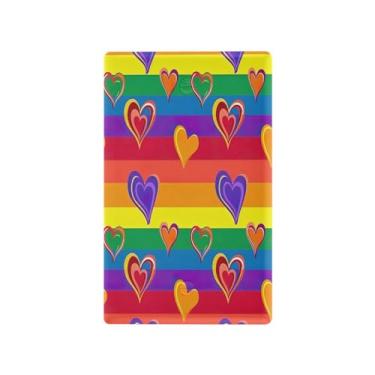 Imagem de Wassud Placa de cobertura para interruptor de luz, 1 capa de tomada em branco, placa de parede, coração, arco-íris, decoração de casa, sala de estar, quarto, decoração