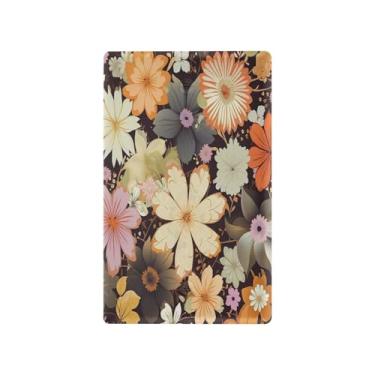 Imagem de Wassud Placa de cobertura de interruptor de luz, capas de tomada decorativas, placa de parede para tomadas elétricas, flor marrom claro em branco 11 x 6 cm