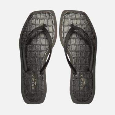 Imagem de CHINELO SQUARE PALMILHA CROCO BRIZZA AREZZO-Feminino