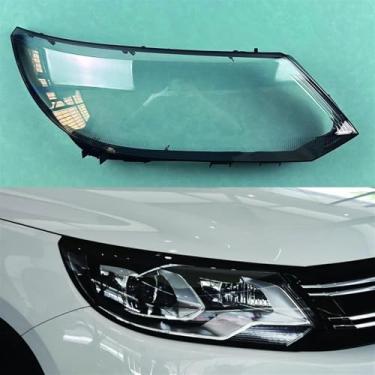 Imagem de Capa de farol de carro para VW Tiguan 2013-2017, lente transparente da tampa do farol, tampas da carcaça do abajur, tampa da lâmpada, lente difusa de vidro, A/r