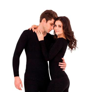 Imagem de Blusa Termica Segunda Pele Frio Masculina Feminina Flanelada Inverno-Unissex