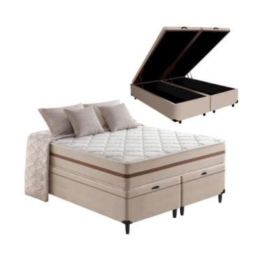 Imagem de Cama Box Baú com Colchão de Molas Ensacadas Classic Pocket Super King 