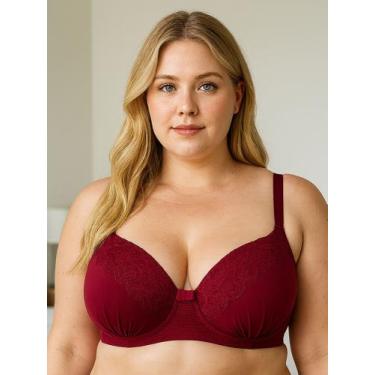Imagem de Sutiã Plus Size Bojão com Detalhe em Renda Soutien Reforçado - c8 CARO