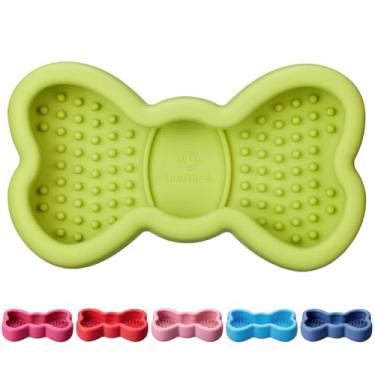 Imagem de Tapete de lambida para cães, Animire Tigelas antiderramamento para alívio da ansiedade, almofada de silicone para lambida com ventosas, brinquedo congelável para enriquecimento de cães para tédio e