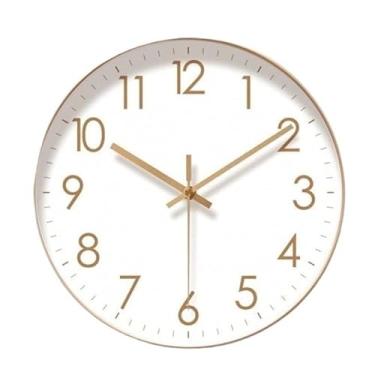 Imagem de hezhuhe2258 Relógio de parede para pendurar sala de estar simples relógio de parede para decoração de casa