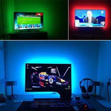 Imagem de Fafeicy Faixa de Luz de Fundo de TV Com Mudança de Cor, Faixa de Luz LED RGB para Controle de Aplicação Inteligente, Iluminação à Prova d'água 5050 SMD para Decoração Interna e Externa (#18)