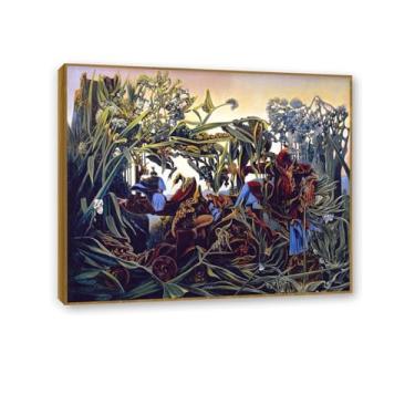 Imagem de Pôster Max Ernst Nature at Dawn Reproduções de pinturas famosas Surrealismo Tela de parede Max Ernst Decoração de parede para presentes de sala de estar 80 x 60 cm (32 x 24 polegadas) Emoldurado