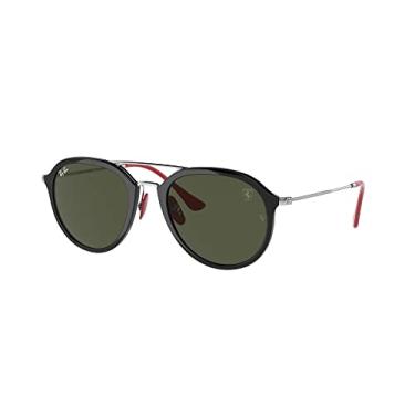 Imagem de Ray-Ban Pacote de óculos de sol RB4369M: RB 4369M RB 4369M F60131 preto verde 53 mm e kit de limpeza de óculos