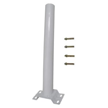 Imagem de Suporte Barra Luminaria Solar Parede Rua Poste Aço Quintal