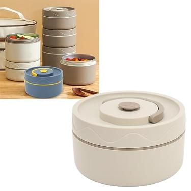 Imagem de Caixa de Cozimento Térmica, Design de Camada Dupla, Micro-ondas, Com Segurança, à Prova de Vazamento, Recipiente de Almoço Térmico Portátil Com Alça para (Estilo Forno