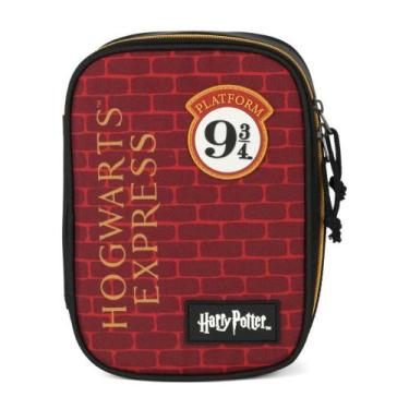 Imagem de Estojo Escolar Harry Potter Box Luxcel Baú -, Vinho