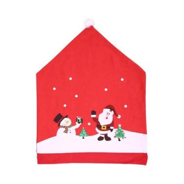 Imagem de Conjunto De Capas Para Cadeiras De Natal Com Tema De Papai Noel, Decor