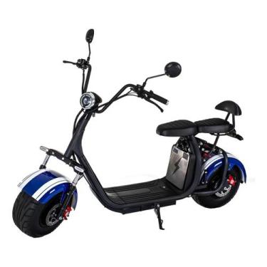 Imagem de Scooter Elétrica 2000w Wehawk X7 Alta Performance, Azul, Branco