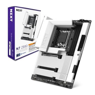 Imagem de NZXT N7 Z890 - Placa mãe Intel ATX Gaming Wi-Fi 7 com cobertura completa e RGB - Branco