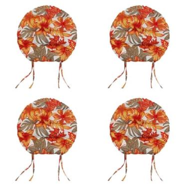 Imagem de Almofadas Futon Redonda Estampada Assento Para Cadeira - Tamanho 40x40 cm almofada para cadeira para Cadeira Banco e Sofá Assento Decorativo Confortável(COLOR 6)