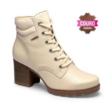 Imagem de Bota Coturno Tratorado de Couro Dakota Salto Bloco G9791-Feminino