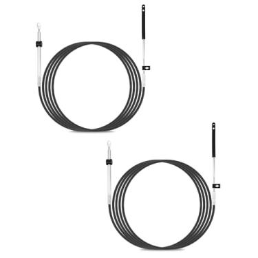 Imagem de Vudajuley Cabo de controle remoto CC17914 de 4,3 m, cabo de controle remoto Gen I 600A adequado para motor de popa Mercury MerCruiser Marine Force (2 peças/conjunto)