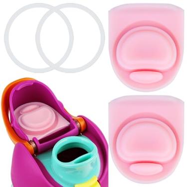 Imagem de ZONBBEE Rolha de substituição e anel de vedação O compatível com Owala FreeSip 680 g, tampa de anéis de vedação superior de garrafa para Owala 16/19/24/32/1,134 g, tampa de boca de silicone