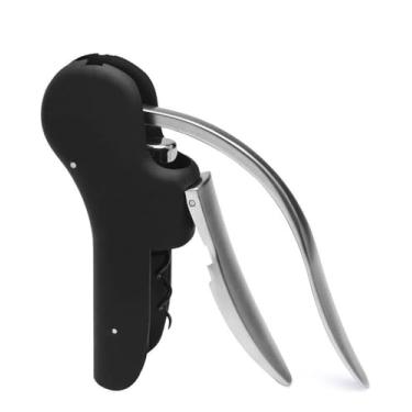 Imagem de Abridor de saca-rolhas de garrafa de vinho, abridor de garrafa de vinho, alavanca vertical manual, saca-rolhas com cortador de alumínio