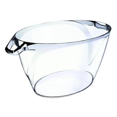 Imagem de Balde de Gelo Oval para Champagne 5L em Acrílico Cristal Premium | Champanheira Elegante para Festas, Eventos e Ocasiões Especiais