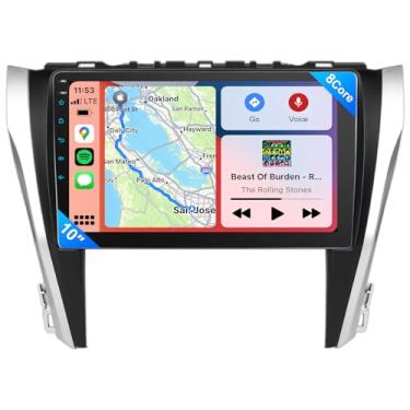 Imagem de Rádio automotivo de 8 núcleos 4 + 64 G para Toyota Camry 2015 2016 2017 (compatível com JBL, Camry estéreo para carro de 25 cm com CarPlay sem fio/Android Auto, navegação GPS 5G WiFi AM FM Radio SWC